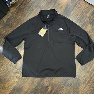 North Face Sweater Mens XL Black Canyonlands 1/2 Zip Pullover Fleece NWT